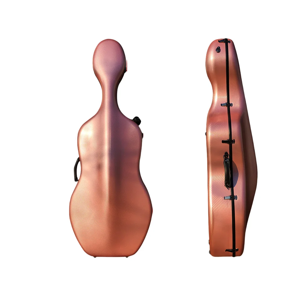 Cello case New 4/4 Full Size Carbon Fiber Hard Shell Cello Box Backstraps Strong Lightweight Durable portable