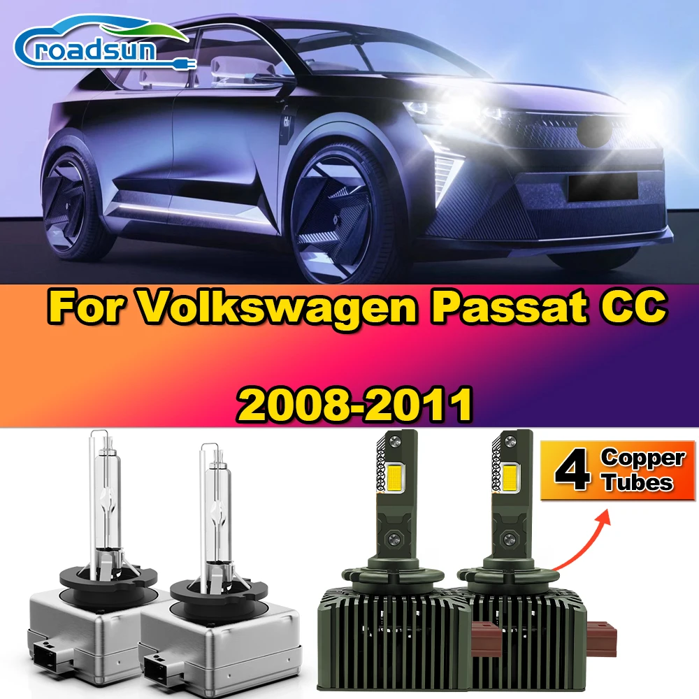 

30000LM D1S Canbus светодиодные лампы 12 В автомобильные HID ксеноновые фары 6000K Plug & Play для Volkswagen Passat CC 2008 2009 2010 2011