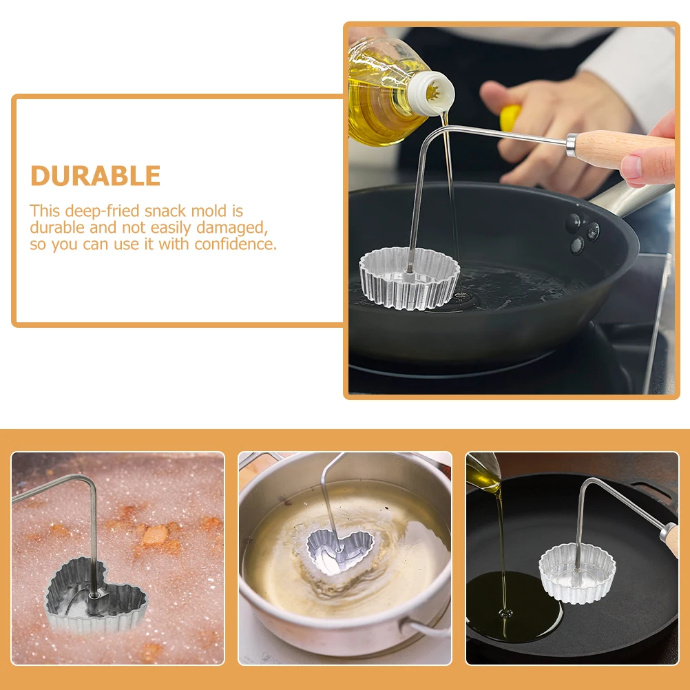 

1 set 1 Set Oil Dough Molds Household Gadgets Fried Snack Mold Tool Aluminum Snack Molds For Dough Cookies Diy Fried Food Moulds