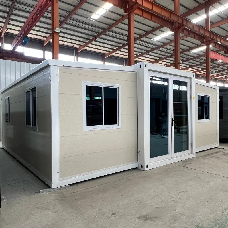 Mobile Container Home Expandable Folding House 30ft Insulated Moistureproof 1 Bedroom with Bathroom for Camper Carport Custom