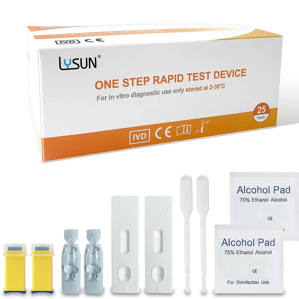 Kit de prueba de Pylori Helicobacter - Paquete de 2, kits de prueba de Pylori H en casa, pruebas rápidas en el hogar en 15 minutos - Resultados altamente precisos