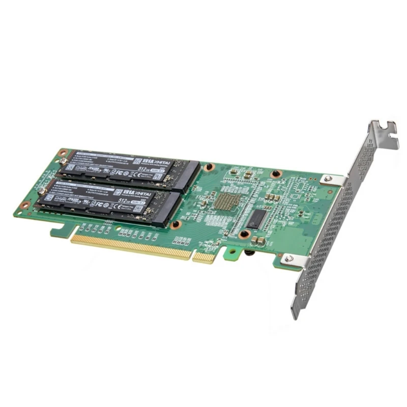 ADWE Professional PCIe X16 para 4 portas M.2 NVMe SSD placa adaptadora conversão PLX8747