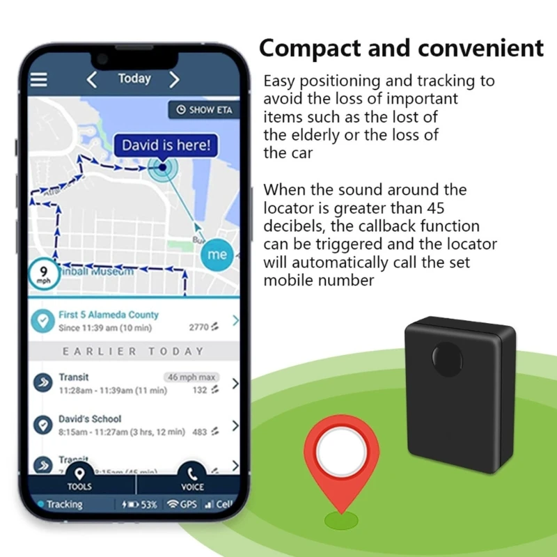 Multifuncional N9 Escucha real Audio-Bugging Vigilancia Voz Detección inalámbrica Rastreador GPS para automóvil para