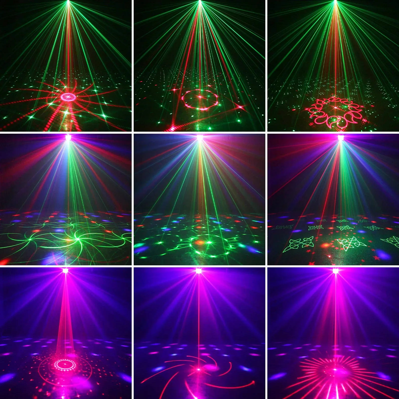 2024 Mini Portable Party lights LED Sound Activated Strobe Projector Ambient Stage lighting for KTV DJ Disco Festival Decoration