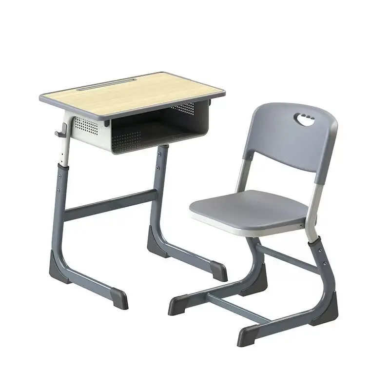 Metal School Desk-Multiple Colors Contemporary Design Durable & Height Adjustable For Students