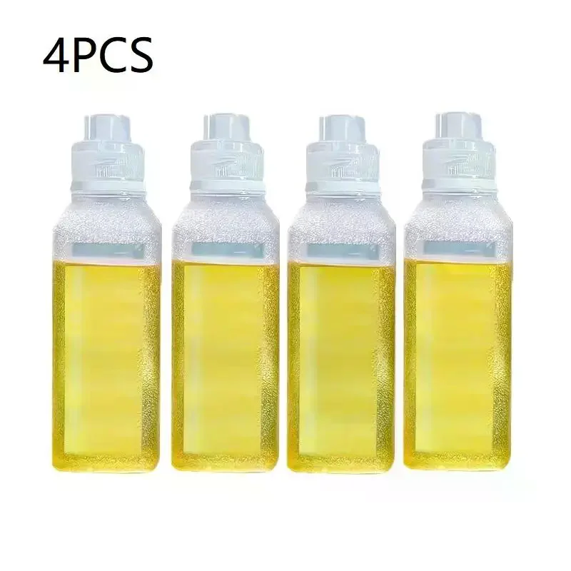 4pcs Oil Dispenser Full Is 300/500ml Bottle Kitchen Plastic Condiment Squeeze Bottles BBQ Sauce Kitchen Olive Oil Squirt Bottle