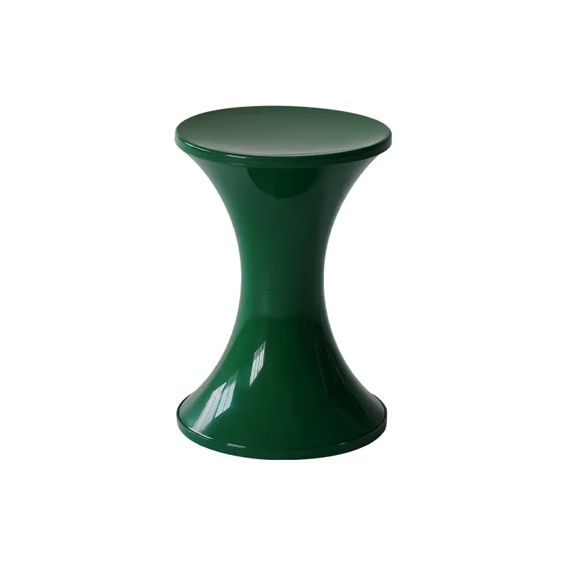 Creative Plastic Low Stool Nordic Designer Shoe Bench Hourglass Shape Corner Seat for Living Room Clothing Store Home Decor