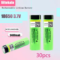 30 sztuk LiitoKala 34B 100% nowy oryginał NCR18650B 3.7v 3400 mah 18650 3400 mAh akumulator litowy baterii latarki