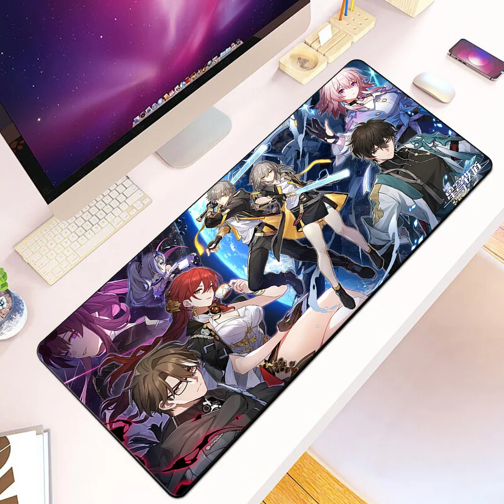 

Honkai Star Rail Mousepad HD Printing Computer Gamers Locking Edge Non-slip Mouse Pad XXL90x40cm Keyboard PC Desk Pad