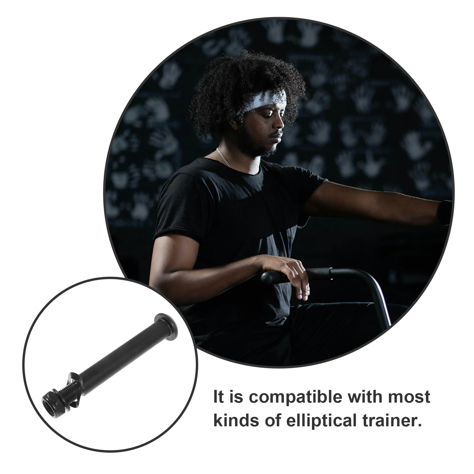 Elliptical Turning Fasteners Trainer Screw Fixing Tools Parts Lightweight Screws Black Professional Stability Fitness