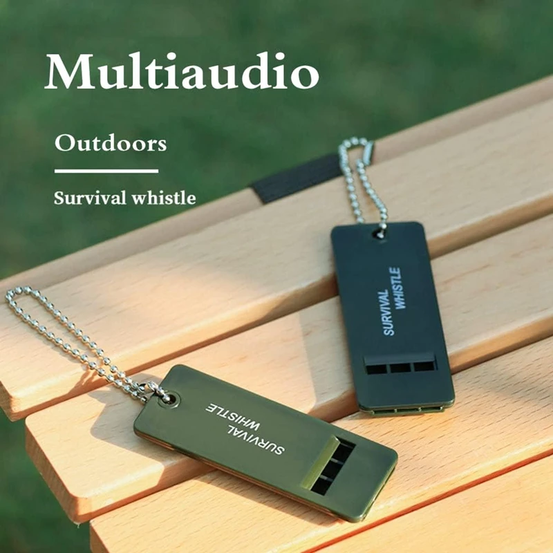 High Decibel Survival Whistle, portátil, ao ar livre, áudio múltiplo, Camping, emergência, caminhadas, ferramentas EDC, 3-freqüência, 10 pcs, 5 pcs,