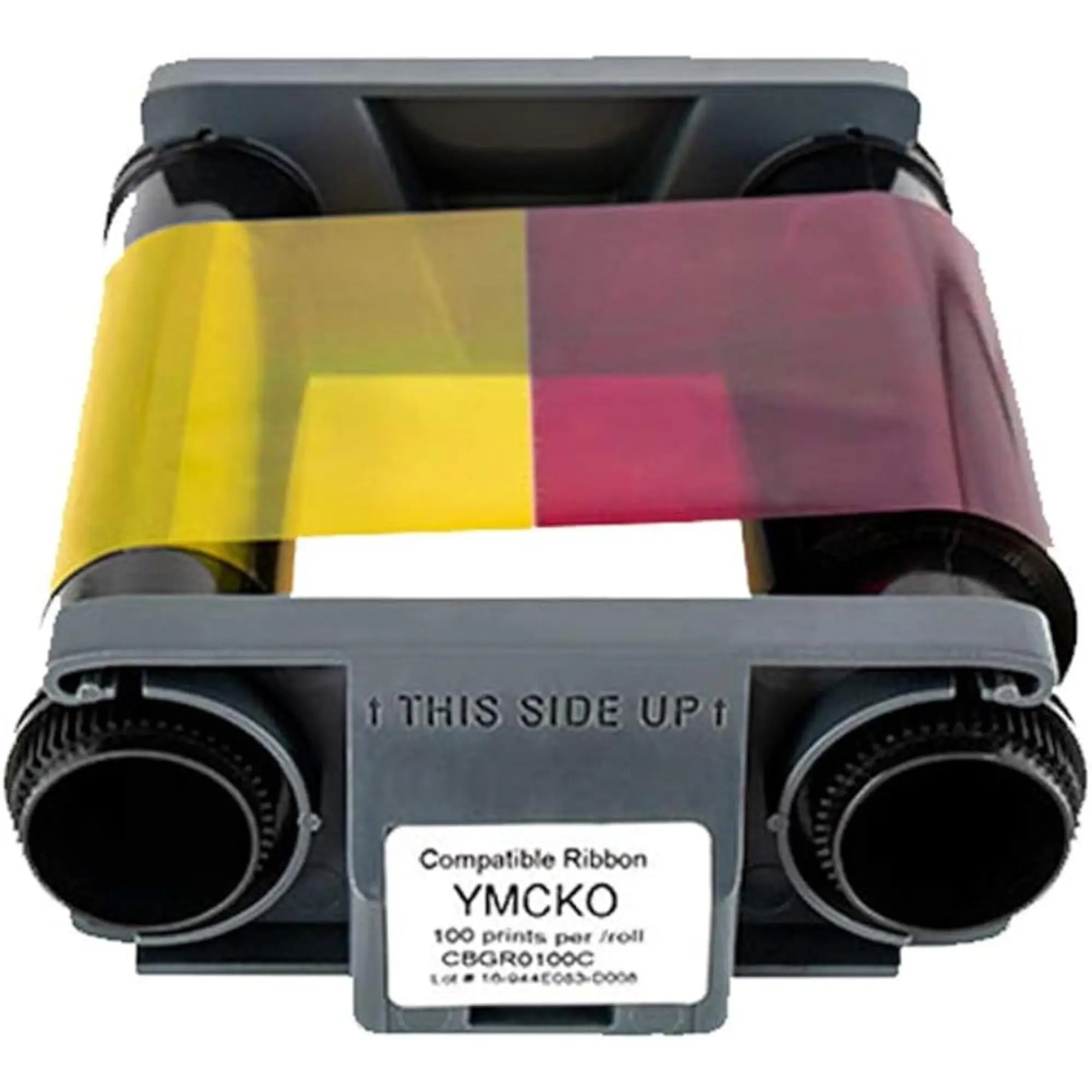 CBGR0100C YMCKO Ribbon Tape Compatible for Evolis Badgy 100 Badgy 200 Printers 100 Images