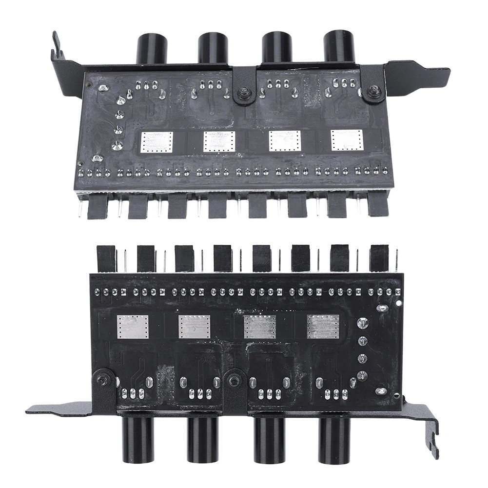 1-6 Buah Hub Kipas Sasis PC SATA/4 Pin Adaptor 8 Saluran Kipas Pendingin CPU HUB 4 Tombol PWM Hub Pengendali Kecepatan Kipas Pendingin untuk CPU