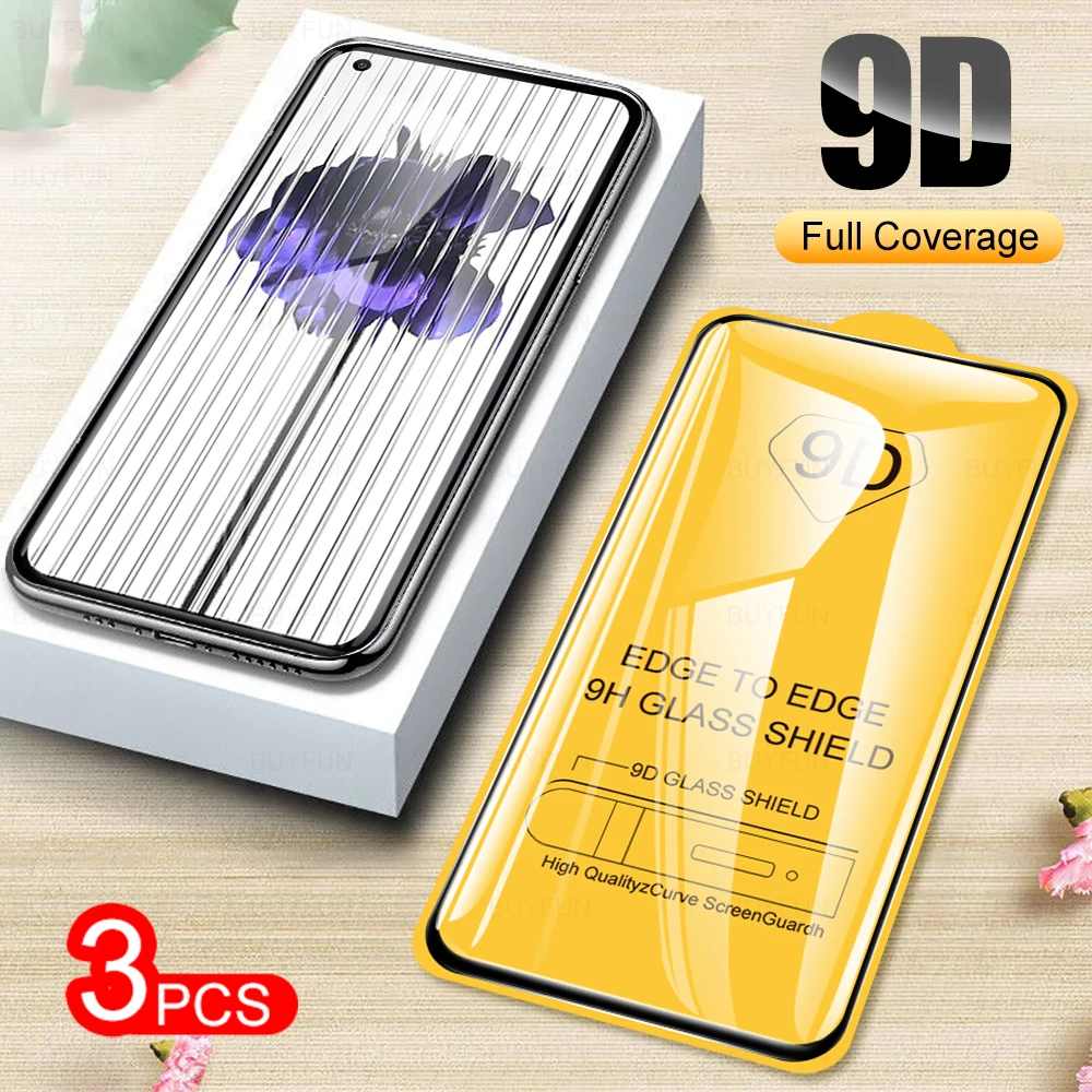 3PCS 9D Full Coverage Tempered Glass For Nothing Phone (1) Screen Protector One 5G A063 6.55'' Phone HD Protective safety Glass