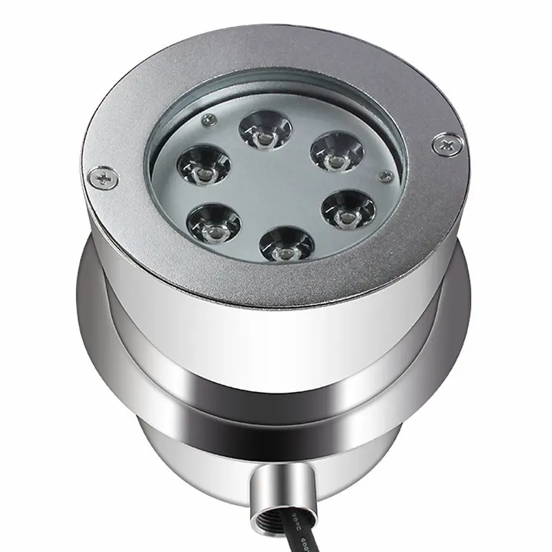 316L Stainless Steel IP68 LED Underwater Light for Swimming Pool and Pond Warm White & RGB DMX512 Control 12-24V Marine Grade