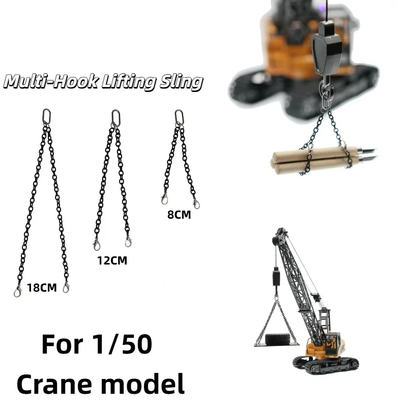 

Generic 1/50 Scale Crane Model Lifting Chain With Lobster Clasp Hoisting Strap Sling For Construction Scene Accessory In Stock