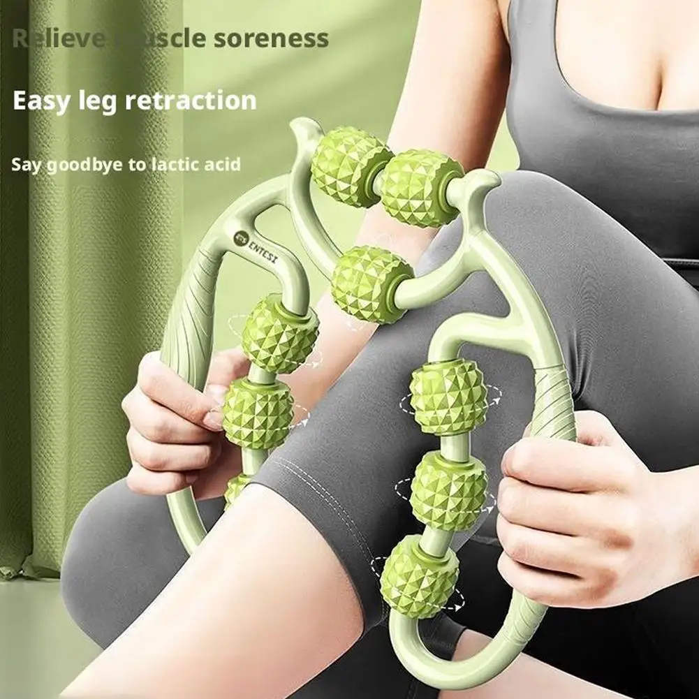 

Newest 9 Wheel Annular Leg Clamp Massager Anti-cellulite Massager Body Slimming Roller Massage for Body Massager Relax Tools