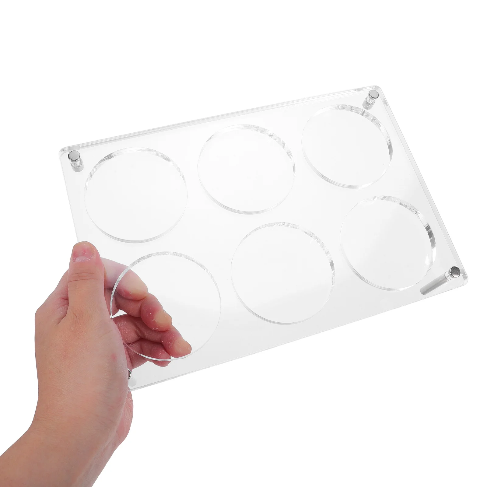 

6 Slot Acrylic Trading Card Display Stand Clear Holder for 65Mm Baseball Football Sports Cards Badge Collectibles Showcase