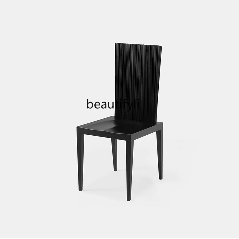 Modern Designer Chair Italian Minimalist Dining Chair Creative Small Apartment Armchair Living Room