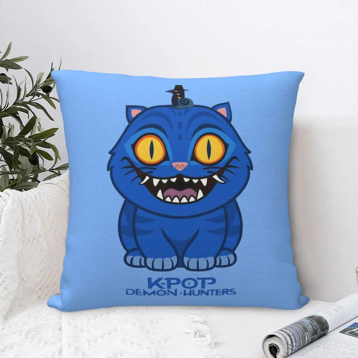 

Квадратная наволочка с изображением тигра и скрытой птицы Kpop, охотники на демоны, наволочки, потрясающая декоративная наволочка для дивана 45x45 см