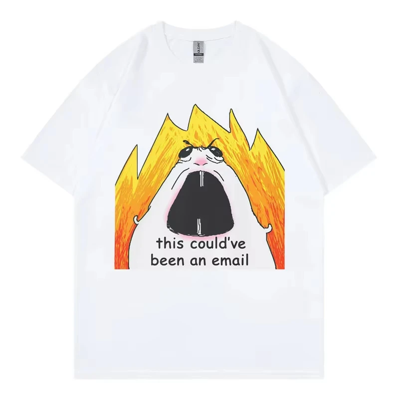 This Could've Been An Email T-shirt Funny Office Hamster Meme Graphic T Shirts Men Women Fashion Casual Short Sleeve T-shirts