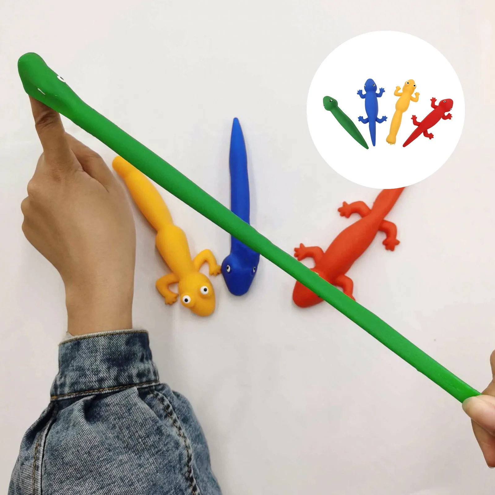 

4Pcs Finger Stretchy Flying Prank Props Stress Reliever Outdoor Indoor Game Tricky Plaything for Kids Teens