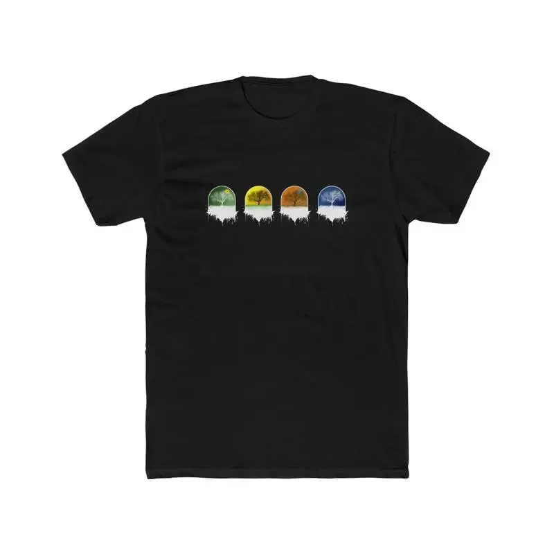 Men'S Cotton Crew T Shirt Glass Seasons