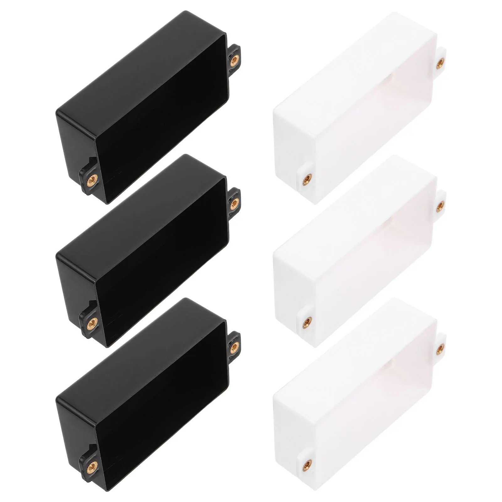 

6Pcs Electric Guitar Pickup Covers Matte Copper Ear Wear Resistant Signal Stable Replacement Humbucker Pickup Protectors Black