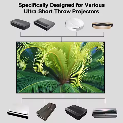 Hot 120 Inch Black Grid/Prism ALR UST Ambient Light Rejecting Projection Screen For Ultra Short Throw Laser TV Projector 4K 3D