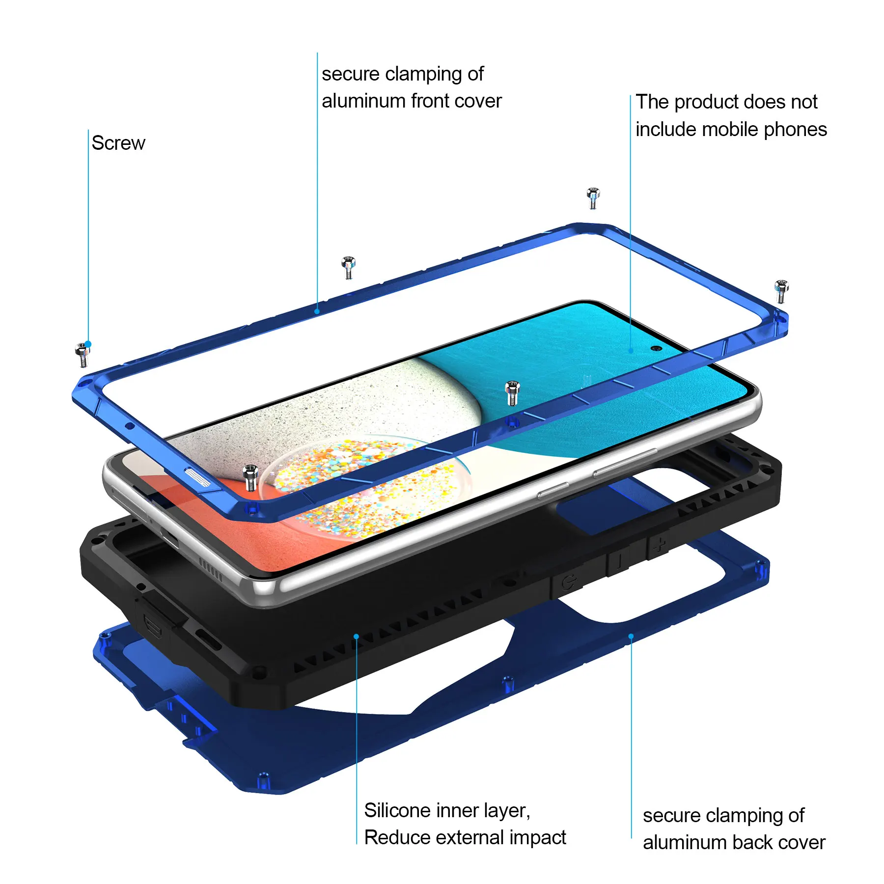 Heavy Duty Case For Samsung Galaxy A53 A82 A72 A52 A42 A71 A51 5g Military Metal Shockproof Dropproof Dustproof Protective Cover