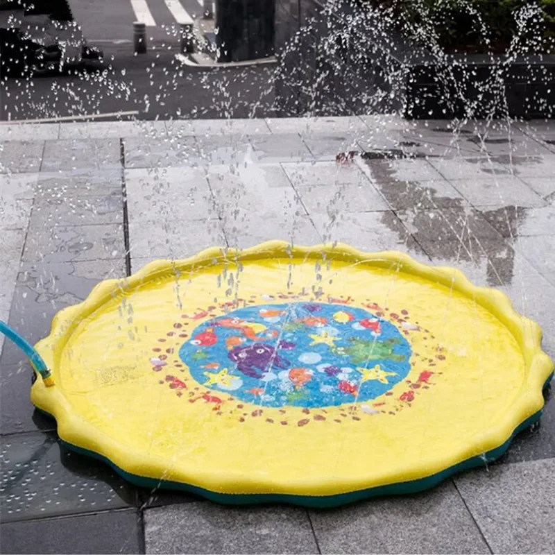 Tapis de jeu d'eau pour enfants, pelouse d'été, tapis d'éclaboussures d'extérieur pour enfants, jeux de piscine, jouet d'arrosage, tapis de bain