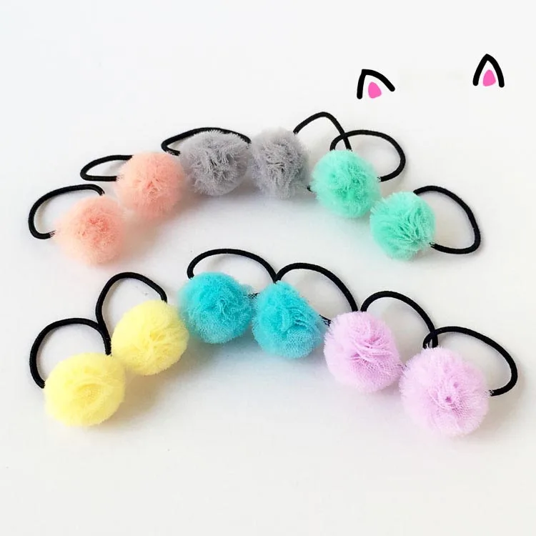 10Pcs 25mm Colorful Mesh Chiffon Ball For DIY Children Headwear Hair Accessories Handmade Baby Clothes Hat Shoes Decor,10Yc2522