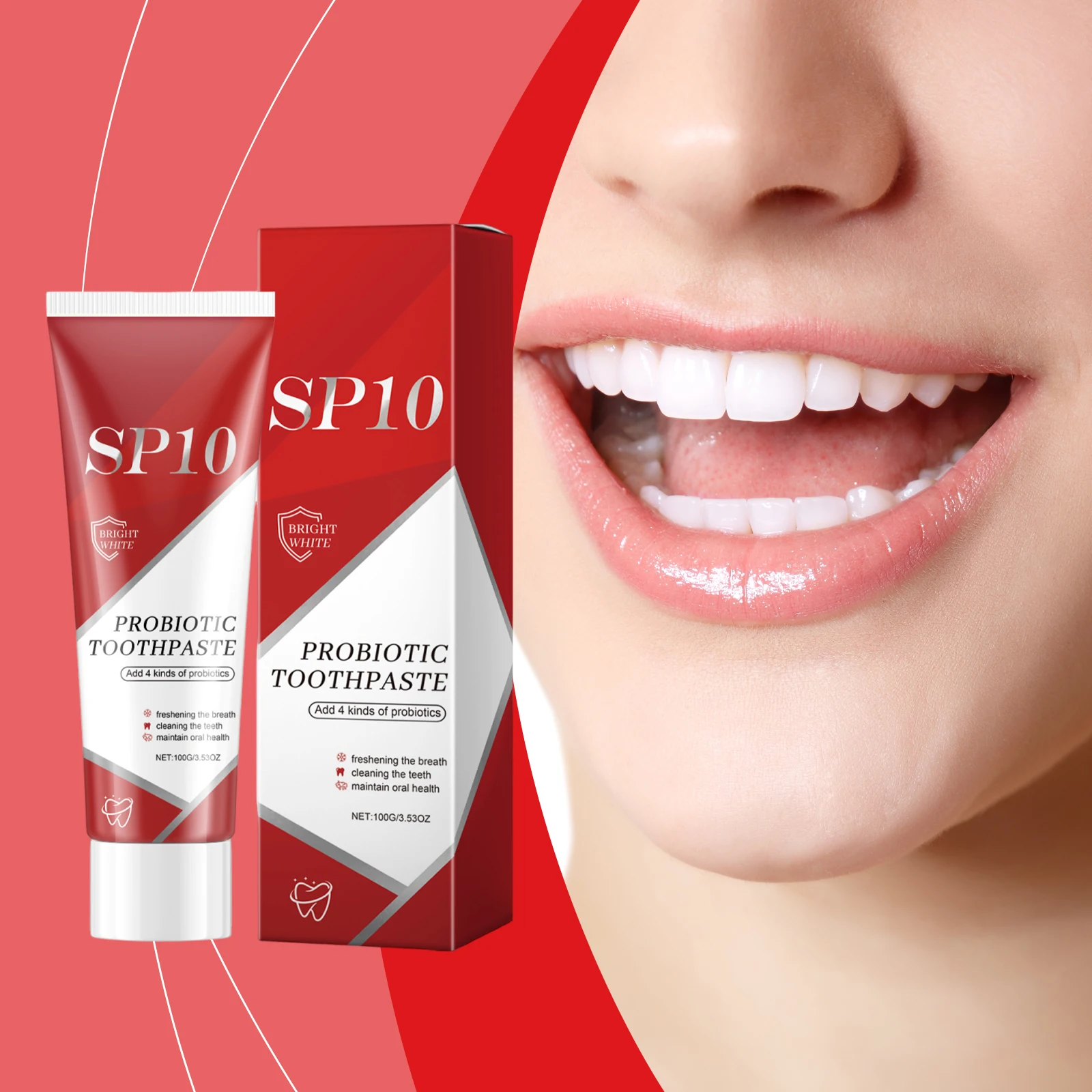 

Отбеливающая зубная паста для зубов, удаляет желтые пятна, устраняет неприятный запах, защищает и освежает полость рта, мятная зубная паста