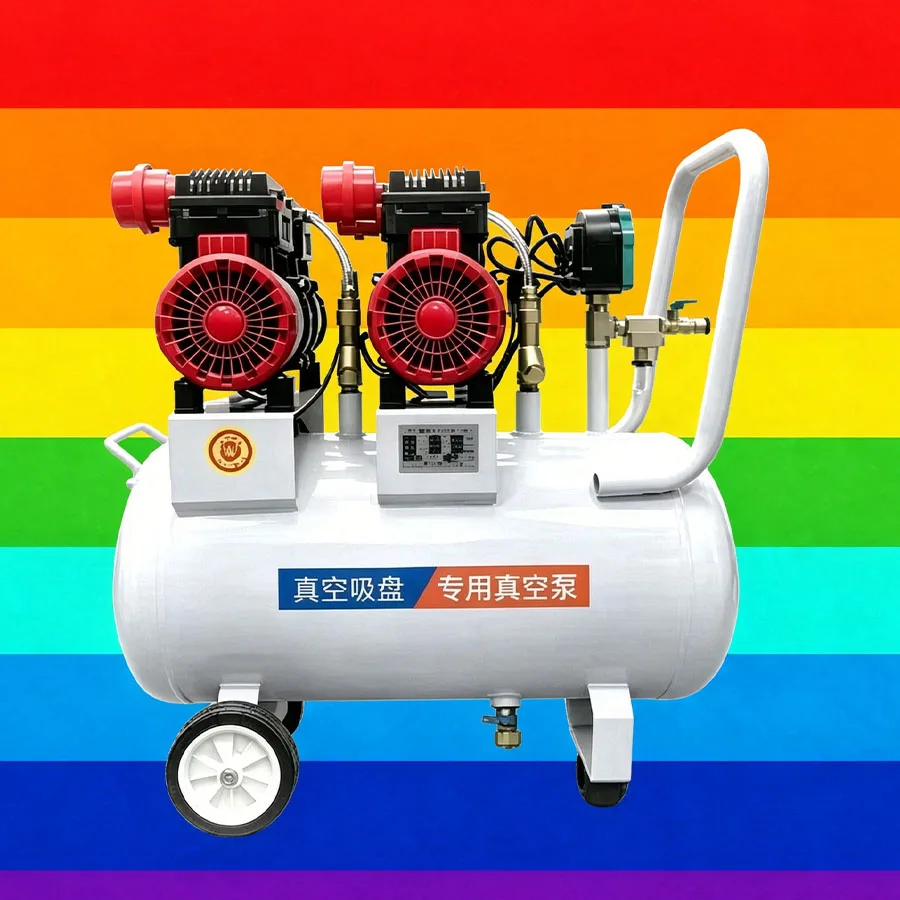 Silent Vacuum Pump Special for CNC Vacuum Suction Cup, Industrial High Flow Negative Pressure Pump with Pure Copper Motor