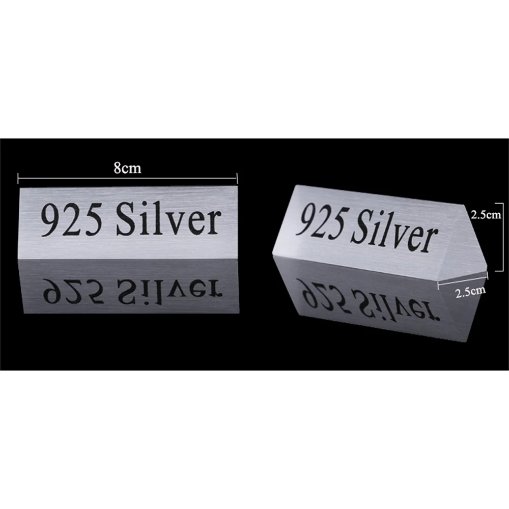 Clear Acrylic 925 Silver Signage Desk Sign Counter Display Tag Card Jewelry Store Accessories Necessity Lable Sale Letter Block