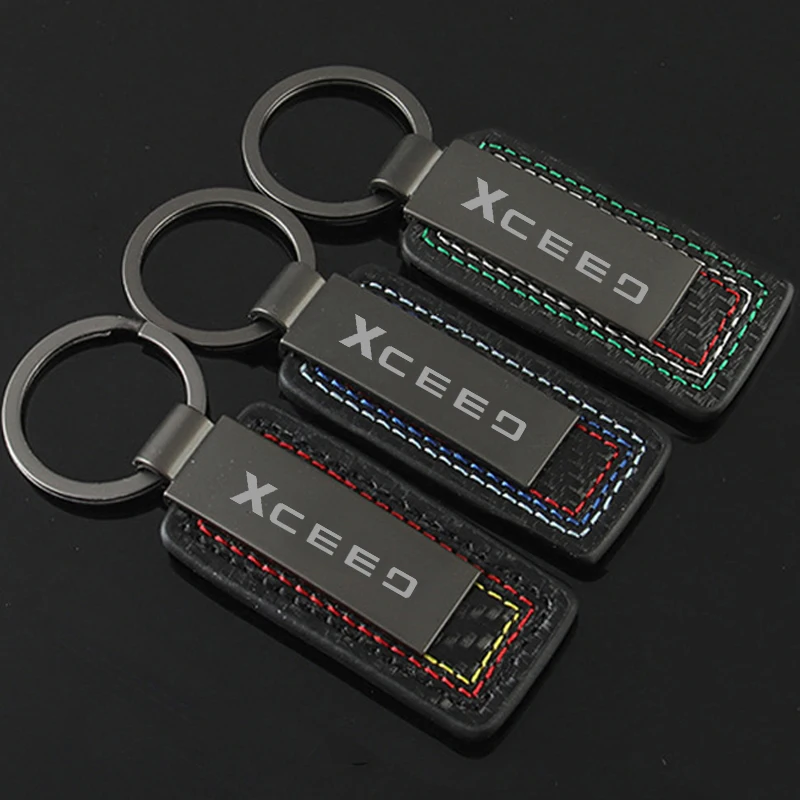 Alloy Car Keychain Keyring Styling for KIA Xceed Badge 2024 Key Chains Rings Buckle Emblem Pendant Gift Vehicle Accessories