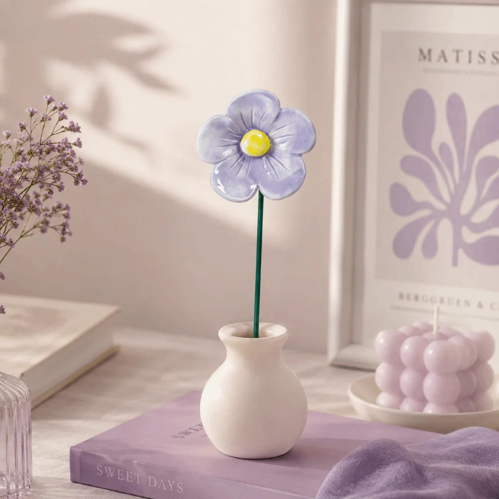 3pcs Colorful Bee Butterfly Water Dispenser Garden Decoration DIY Bee Watering Station Gifts Ceramic Artificial Flower
