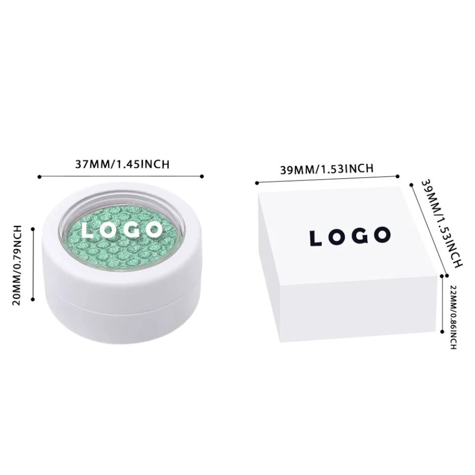 프라이빗 라벨 비건 메이크업 도매 싱글 컬러 아이섀도우 (쉬머 & 시프팅 크롬 글리터, 맞춤 로고 가능)