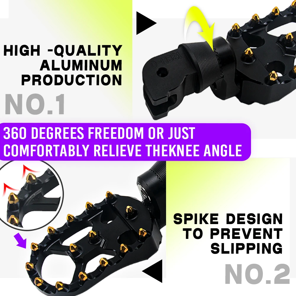 ل Ducati تشويش إذاعي 400 800 كامل خنق أيقونة الظلام 1100 سبورت برو دراجة نارية المضادة للانزلاق أوتاد القدم قابل للتعديل Footpegs مساند القدم #6