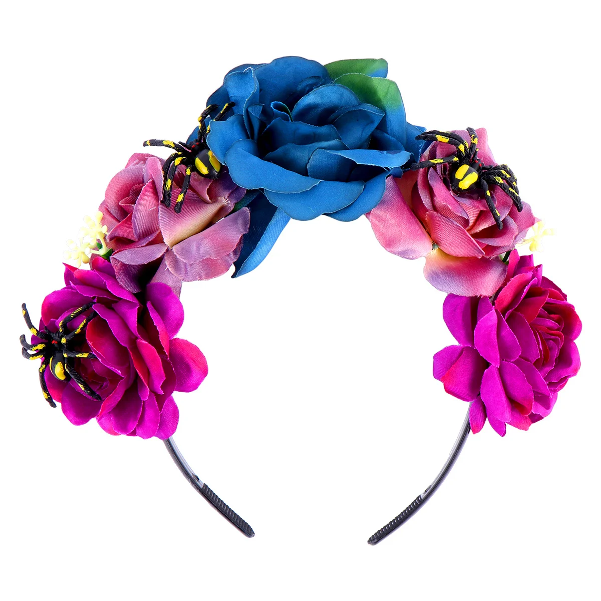 رعب العنكبوت عقال هالوين الشعر الزهور جارلاند مهرجان حزب هيرباند زهرة يوم الموتى #4