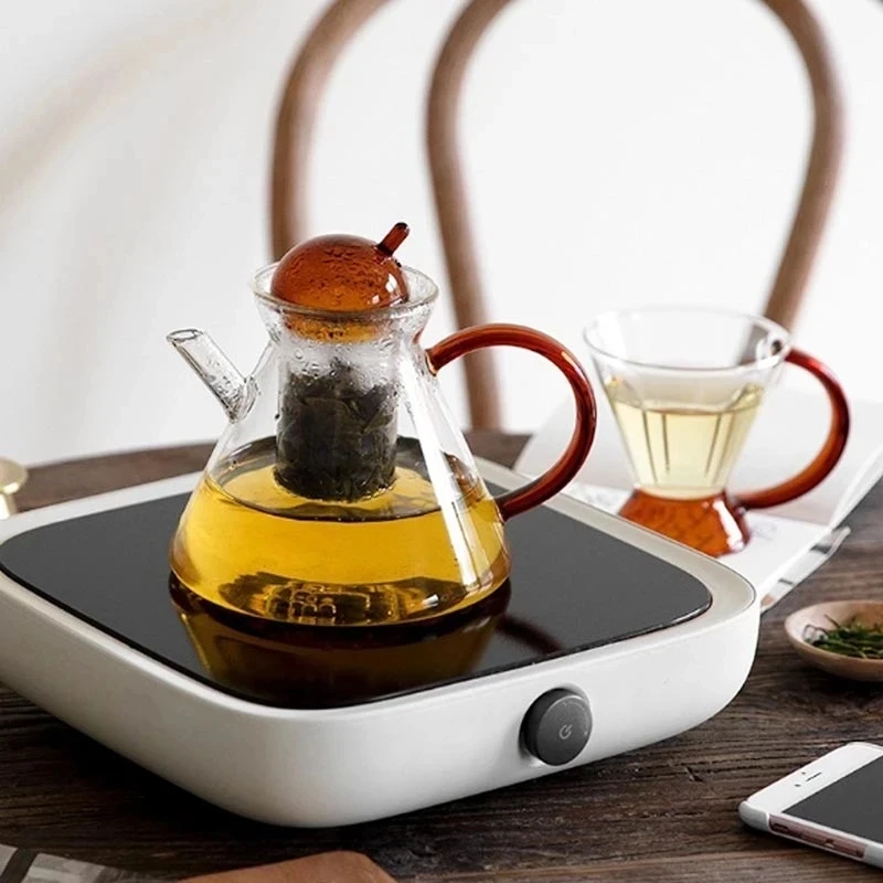 Heat-resistant Glass Teapot Coffee Milk Tea Cup Flower Puer Tea Kettle Chinese Kung Fu Tea Set Nordic Modern Coffee Pot