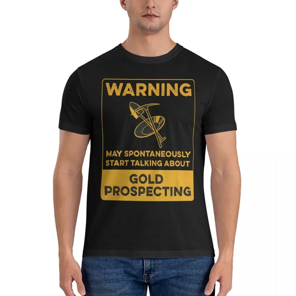 Finder T-Shirt Men Gold Prospecting Funny Cotton Tee Shirt Round Neck Short Sleeve T Shirt Graphic Clothes heavyweight Round man