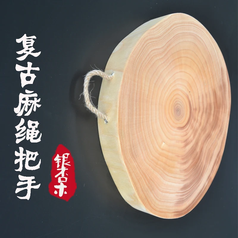 Nature Shape Primordial One Piece Solid Ginkgo Wood Kitchen Kneading Cutting Chopping Board Blocks