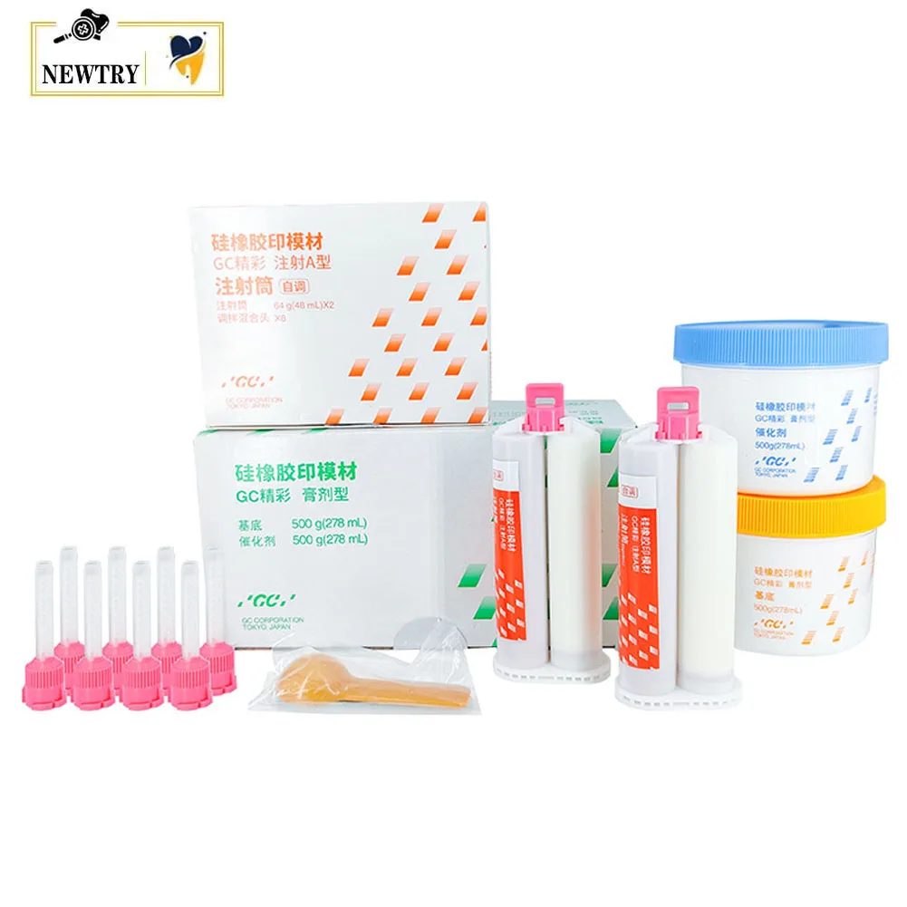 

GC EXA'lence Silicone Impression Material Dental Crown Bridge Restoration Injection Cylinder A-type Denture Mold Self Mix Paste
