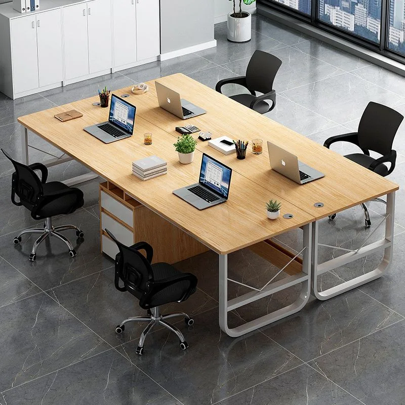 Staff space Multi-person desk Office staff Simple computer desk with drawers