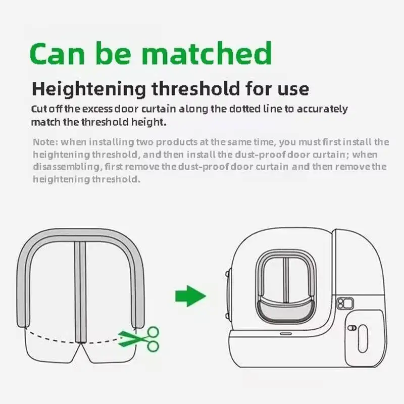 Magnetischer Staubschutzvorhang Kompatibel mit PETKIT Pura Max 2 Automatische Katzentoilette Sandkontrolle Ersatzzubehör – Detail 4
