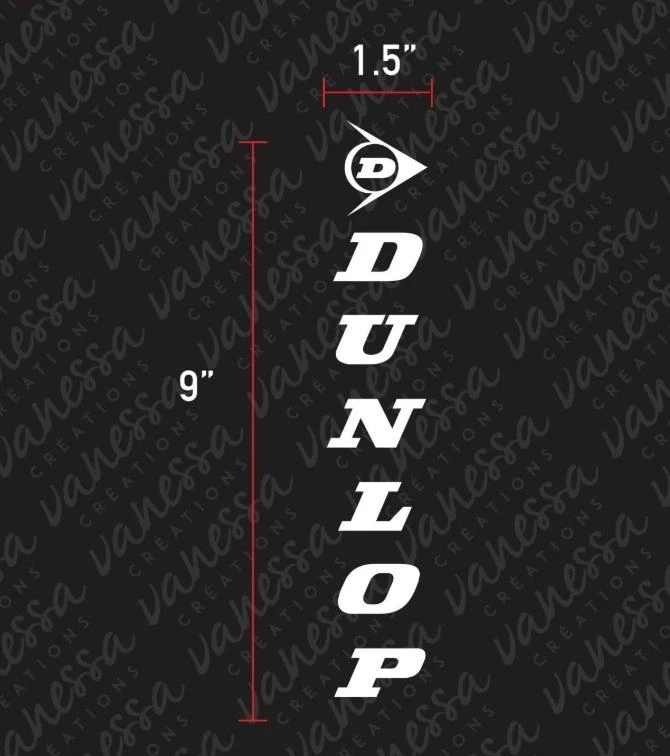 

For (2Pcs) DUNLOP VERTICAL TIRE BRAND CAR sticker vinyl decal