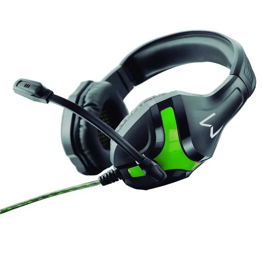 Gamer Headset Harve P2 Stereo Black/Green Warrior - PH298