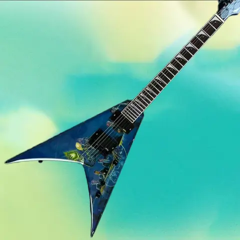 Guitare électrique bleue à l'avant et noire à l'arrière, corps en acajou, accastillage noir, micros HH, frettes rondes en acier inoxydable, entrepôt américain, livraison gratuite.