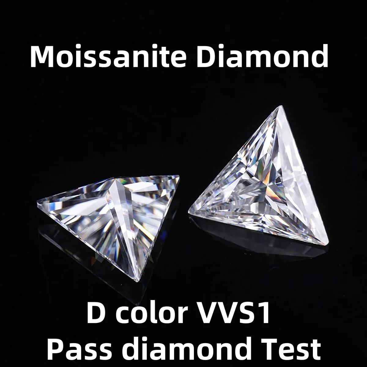 

0.1ct~3ct Loose Moissanite Stone White D VVS1 Lab Grown Diamonds Pass Test With GRA Certificate For Jewelry Ring Earrings Inlay